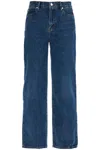 Frame Le Low Baggy Distressed High-rise Wide-leg Organic Jeans In Blue