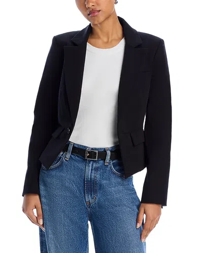 Frame Cropped Blazer In Black