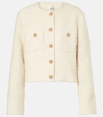 FRAME CROPPED COTTON AND WOOL JACKET