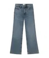 Frame Cropped High-rise Bootcut Jeans In Blue