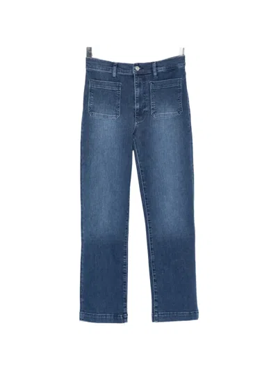 Frame Cropped Jeans In Blue