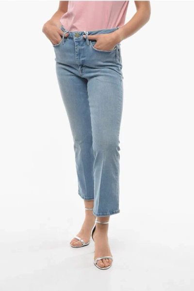 Frame Cropped Mini Boot Le One Jeans In Blue