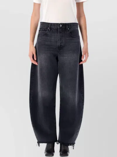 FRAME CROPPED TROUSERS FRAYED HEM DESIGN