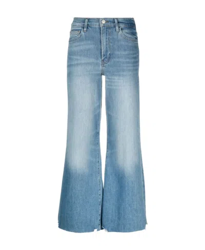 FRAME FRAME RAW-CUT HEM CROPPED JEANS