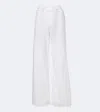 Frame Crossover Loose Wide-leg Jeans In White