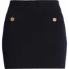 Frame Cruise Merino Wool Miniskirt In Dark Navy