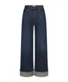 Frame Cuffed Jeans In Blue