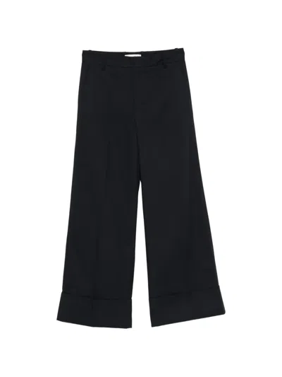 Frame Cuffed Palazzo Pants In Black