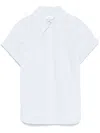 Frame Cuffed Short-sleeve Shirt In Blue