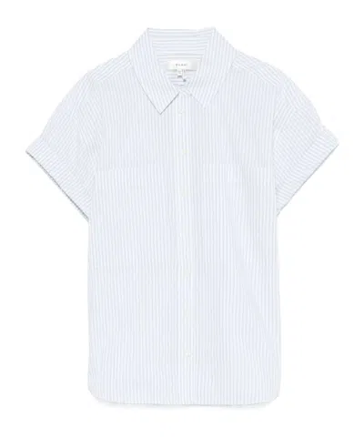 Frame Curled Short-sleeved Shirt In White