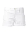 Frame Curled Shorts In White