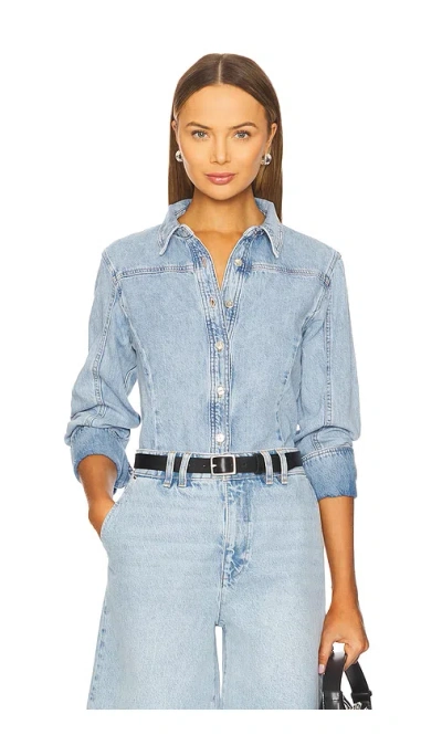 Frame Curved Shirt In Shimmy