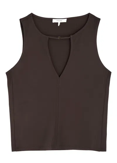 Frame Cut-out Tank In Brown