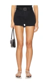 Frame Dare High Waist Denim Cutoff Shorts In Forbidden In Forbidden