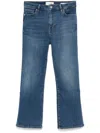 Frame Le Crop Mini Boot Jeans In Dark Blue