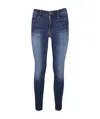 Frame Dark Blue Jeans In Blue