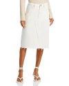 Frame Deconstructed Denim Skirt In Au Natural Clean