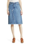 Frame Deconstructed Denim Skirt In Mabel