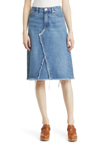 Frame Deconstructed Denim Skirt In Mabel