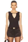 Frame Deep V Tank In Chocolate Brown