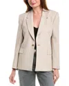 Frame Single Button Blazer In Beige