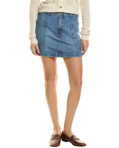 Frame Denim Cargo Mini Skirt In Blue