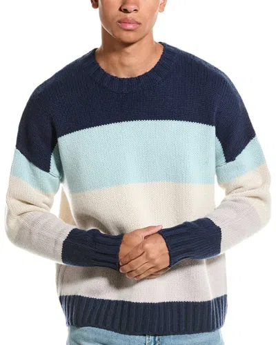 Frame Denim Cashmere Crewneck Sweater In Blue