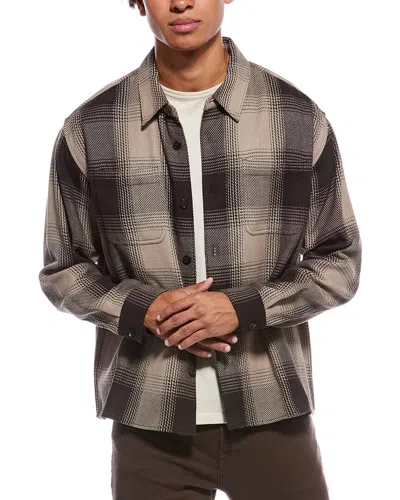 Frame Denim Chunky Plaid Shirt In Brown