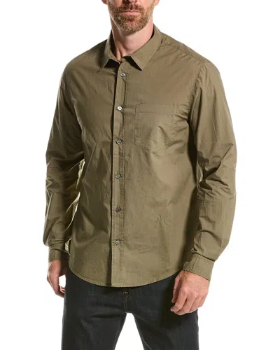 Frame Denim Classic Poplin Shirt In Green