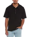 Frame Duo Fold Short Sleeve Polo Shirt In Black