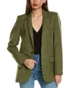 Frame Everyday Twill Blazer In Green