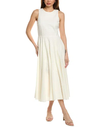 Frame Denim Eyelet Maxi Dress In White