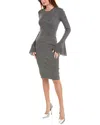 Frame Godet Lurex Sweaterdress In Metallic