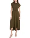 Shop Frame Denim High-low Maxi Dress In Green