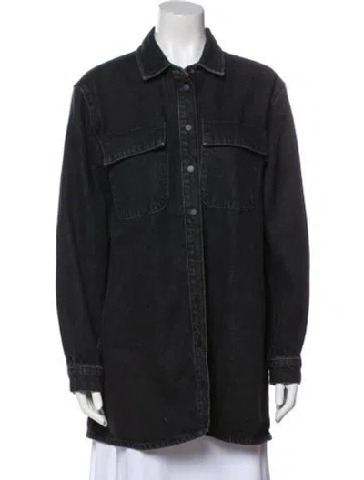 Pre-owned Frame Denim Jacket In Black