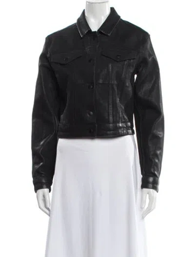 Pre-owned Frame Denim Jacket In Black