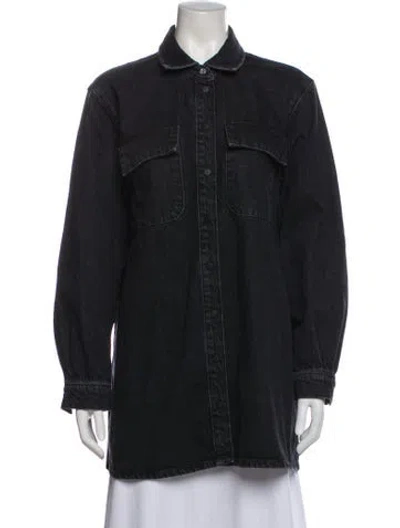 Pre-owned Frame Denim Jacket In Black