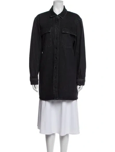 Pre-owned Frame Denim Jacket In Black