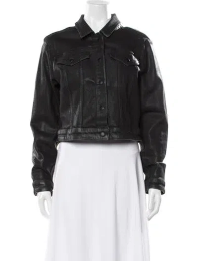 Pre-owned Frame Denim Jacket In Black