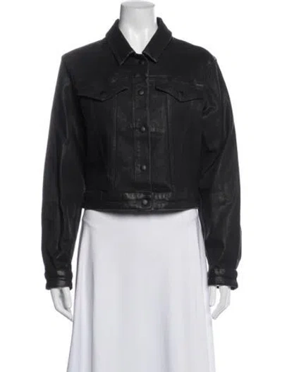 Pre-owned Frame Denim Jacket In Black