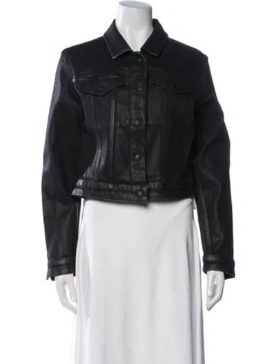 Pre-owned Frame Denim Jacket In Black