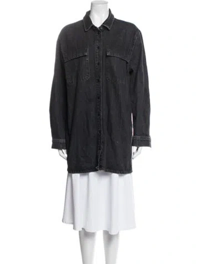 Pre-owned Frame Denim Jacket In Black