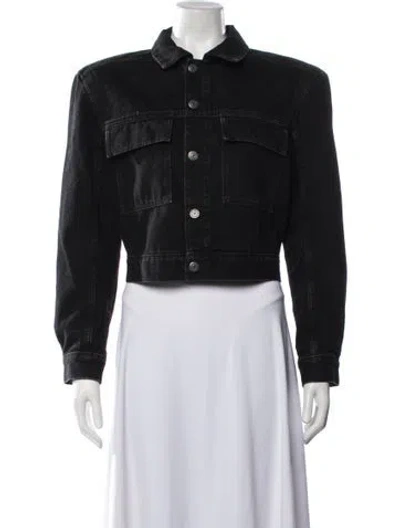 Pre-owned Frame Denim Jacket In Black
