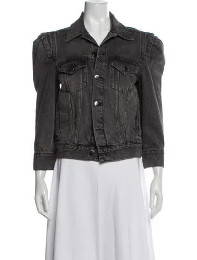 Pre-owned Frame Denim Jacket In Black/grey
