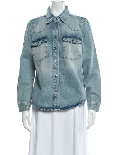 Pre-owned Frame Denim Jacket In Blue