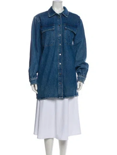 Pre-owned Frame Denim Jacket In Blue