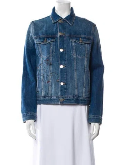 Pre-owned Frame Denim Jacket In Blue