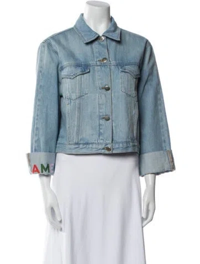 Pre-owned Frame Denim Jacket In Blue