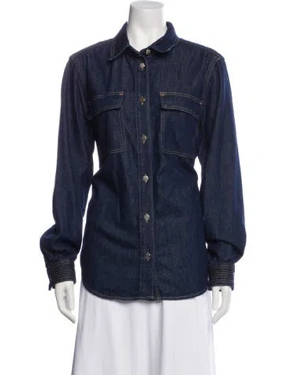 Pre-owned Frame Denim Jacket In Blue