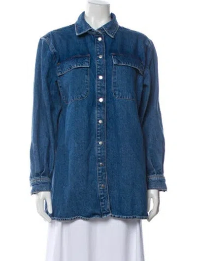 Pre-owned Frame Denim Jacket In Blue